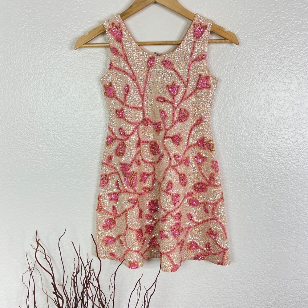 Elegant Pink Floral Kids Formal Dress